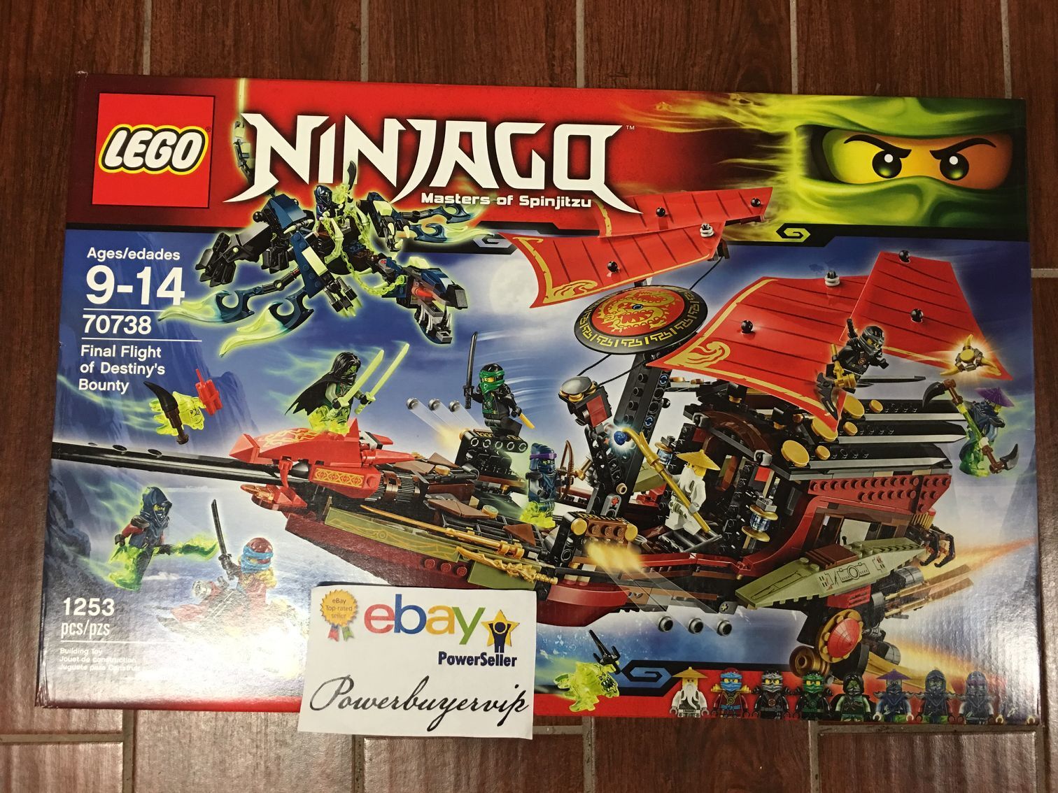 LEGO Ninjago 70738 Final Flight of Destiny's Bounty Building Kit - Click Image to Close